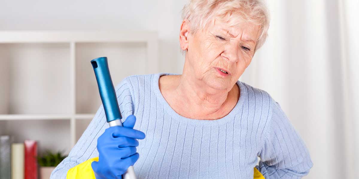 old lady with back pain